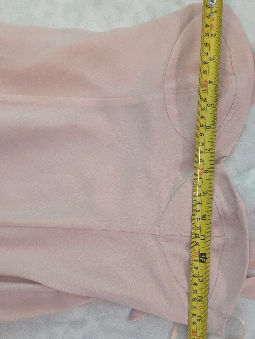 BHLDN /Anthropolgie Blush Pink Maxi Dress with Tie Straps - Picture 8 of 8